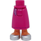 LEGO Magenta Heup met Medium Skirt met Grijs Shoes (59794)