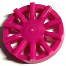 LEGO Magenta Nabe Kappe mit 10 Speichen (18978)