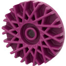 LEGO Magenta Hub Cap with Many Crossed Spokes (37195)