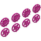 LEGO Magenta Hub Caps (5 and 10 Spokes) (18978)