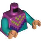 LEGO Magenta Llama Herder Minifig Torse (973 / 76382)