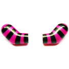 LEGO Magenta Minifigure Arms (Left and Right Pair) with Black Stripes Pattern