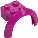 LEGO Magenta Mudguard Brick 2 x 2 with Wheel Arch  (50745)