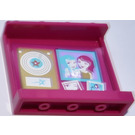 LEGO Magenta Panel 1 x 4 x 3 with Golden Record and Pictures from Set 41104 Sticker with Side Supports, Hollow Studs (35323)