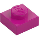 LEGO Magenta Plaat 1 x 1 (3024 / 30008)