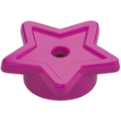 LEGO Magenta Plate 1 x 1 Round with Star (11609 / 28619)