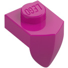 LEGO Magenta Platte 1 x 1 mit Downwards Zahn (15070)