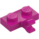 LEGO Magenta Plate 1 x 2 med Horisontal klips (11476 / 65458)