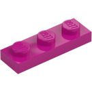 LEGO Magenta Plaat 1 x 3 (3623)