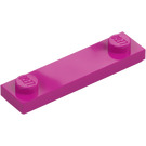 LEGO Magenta Plaat 1 x 4 met Twee Noppen met groef (41740)