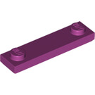 LEGO Magenta Plate 1 x 4 with Two Studs with Groove (41740)