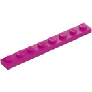 LEGO Magenta Plaat 1 x 8 (3460)