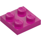 LEGO Magenta Plaat 2 x 2 (3022 / 94148)