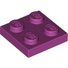 LEGO Magenta Plaat 2 x 2 (3022 / 94148)