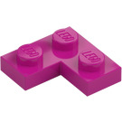 LEGO Magenta Plate 2 x 2 Hjørne (2420)