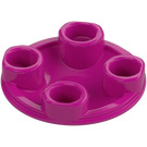 LEGO Magenta Plaat 2 x 2 Rond met Afgerond Onderkant (2654 / 28558)