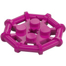 LEGO Magenta Platte 2 x 2 mit Stange Rahmen Octagonal (Noppen mit Schnittkanten) (30033)