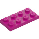 LEGO Magenta Plaat 2 x 4 (3020)