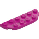 LEGO Magenta Plaat 2 x 6 met Afgeronde hoeken (18980)