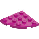 LEGO Magenta Plaat 4 x 4 Rond Hoek (30565)