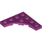 LEGO Magenta Platte 4 x 4 mit Circular Cut Out (35044)
