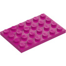 LEGO Magenta Plaat 4 x 6 (3032)