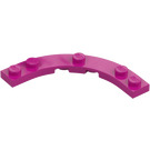 LEGO Magenta Plate 5 x 5 Rund Hjørne (80015)