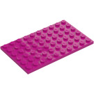 LEGO Magenta Plade 6 x 10 (3033)