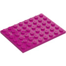 LEGO Magenta Plate 6 x 8 (3036)