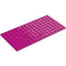 LEGO Magenta Plaat 8 x 16 (92438)