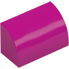 LEGO Magenta Slope 1 x 2 Curved (37352 / 98030)