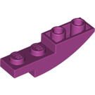LEGO Magenta Pente 1 x 4 Incurvé Inversé (13547)
