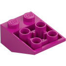 LEGO Magenta Slope 2 x 3 (25°) Inverted without Connections between Studs (3747)