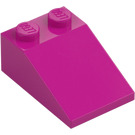 LEGO Magenta Backe 2 x 3 (25°) med grov yta (3298)