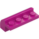 LEGO Magenta Schrägstein 2 x 4 x 1.3 Gebogen (6081)