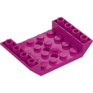 LEGO Magenta Con pendiente 4 x 6 (45°) Doble Invertido con Open Centro con 3 agujeros (60219)