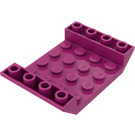 LEGO Magenta Pente 4 x 6 (45°) Double Inversé avec Open Centre sans trous (30283 / 60219)