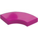 LEGO Magenta Tile 2 x 2 Curved Corner (27925)