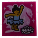 LEGO Magenta Fliese 2 x 2 mit Ballerina mit Nut (3068)