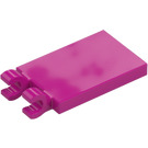 LEGO Magenta Plana 2 x 3 con Horizontal Clips (Clips gruesos "O" abiertos) (30350 / 65886)