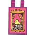 LEGO Magenta Tile 2 x 3 with Horizontal Clips with ‘The SNUGGLY DUCKLING’ Sign Sticker (Thick Open 'O' Clips) (30350)