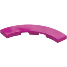 LEGO Magenta Tile 4 x 4 Curved Corner with Cutouts (3477 / 27507)