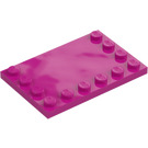 LEGO Magenta Tuile 4 x 6 avec Tenons sur 3 Edges (6180)