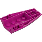 LEGO Magenta Klin 6 x 4 Potroić Zakrzywiony Odwrotny (43713)