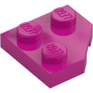 LEGO Magenta Keil Platte 2 x 2 Cut Ecke (26601)