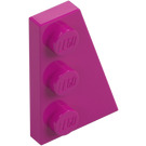 LEGO Magenta Wig Plaat 2 x 3 Vleugel Rechts  (43722)