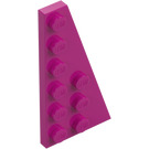 LEGO Magenta Klin Płytka 3 x 6 Skrzydło Prawo (54383)