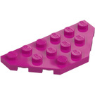 LEGO Magenta Pièce de monnaie assiette 3 x 6 avec 45º Coins (2419 / 43127)