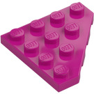 LEGO Magenta Wedge Plate 4 x 4 Corner (30503)