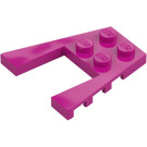 LEGO Magenta Keil Platte 4 x 4 mit 2 x 2 Ausschnitt (41822 / 43719)